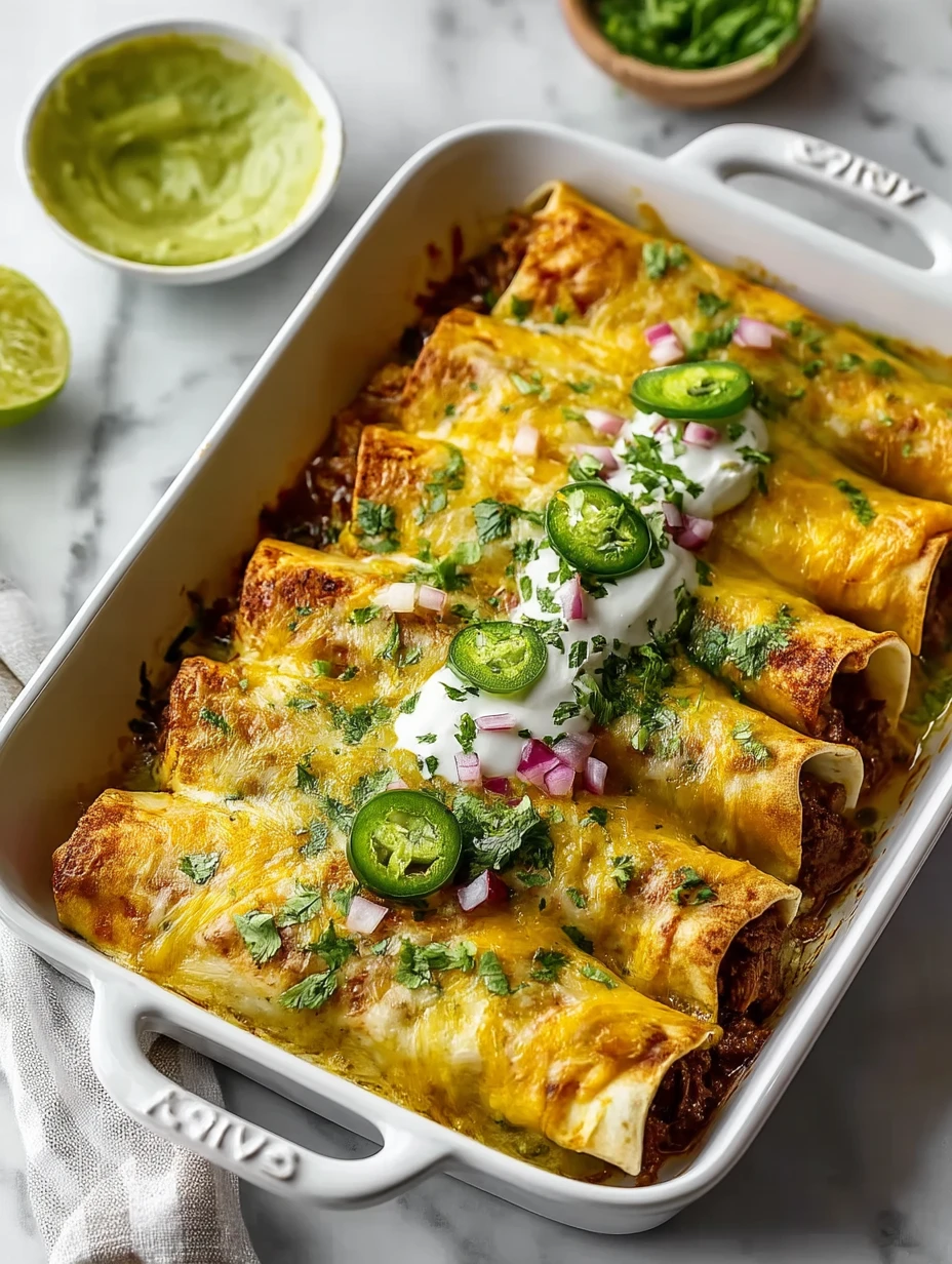 Irresistible Beef Enchiladas With Green Sauce