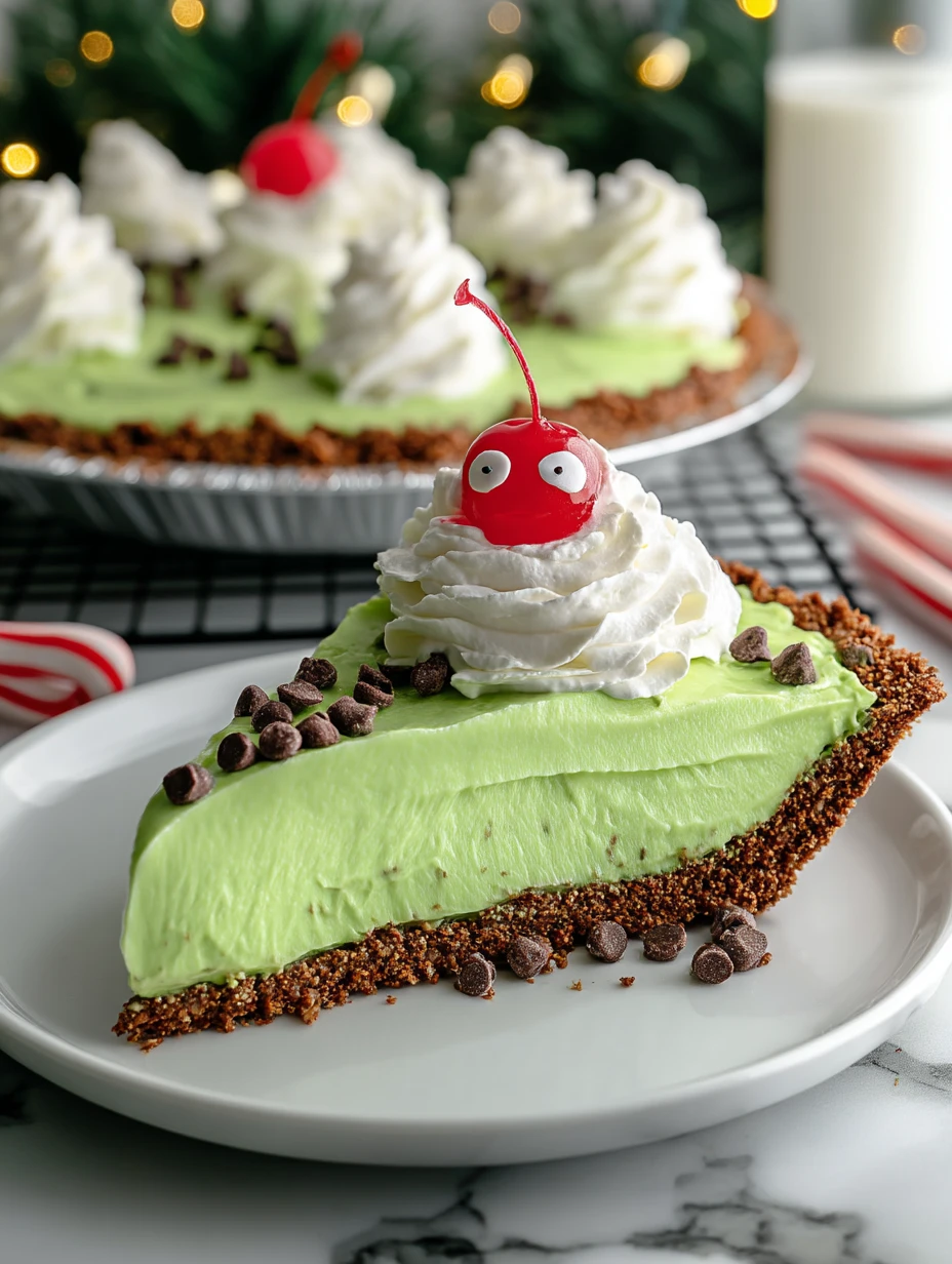No Bake Grinch Pie