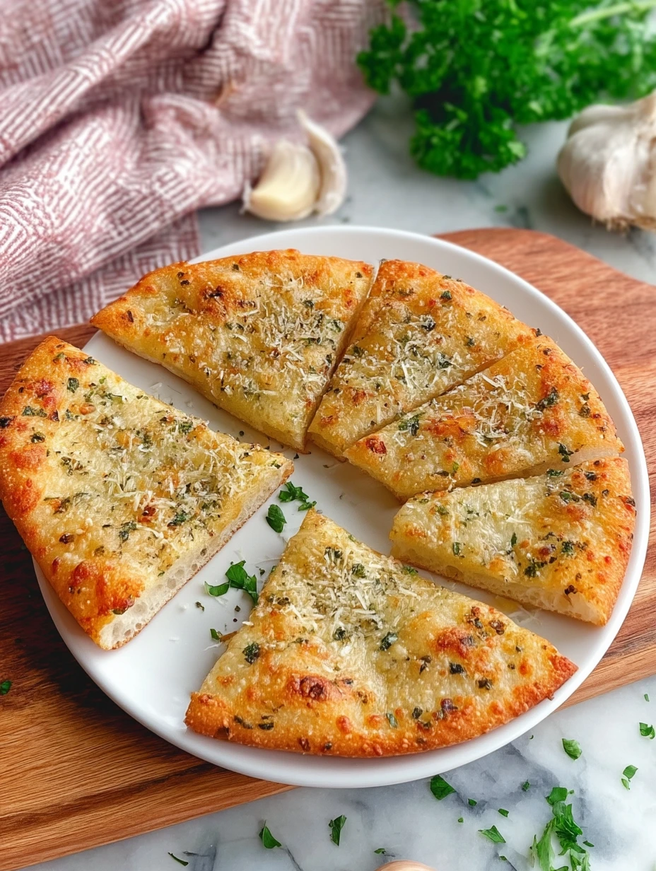 Air Fryer Garlic Bread Made With Tortillas