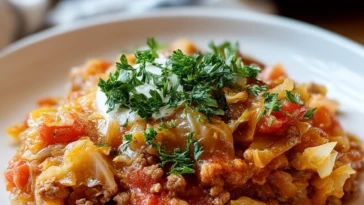 Crockpot Cabbage Roll Casserole