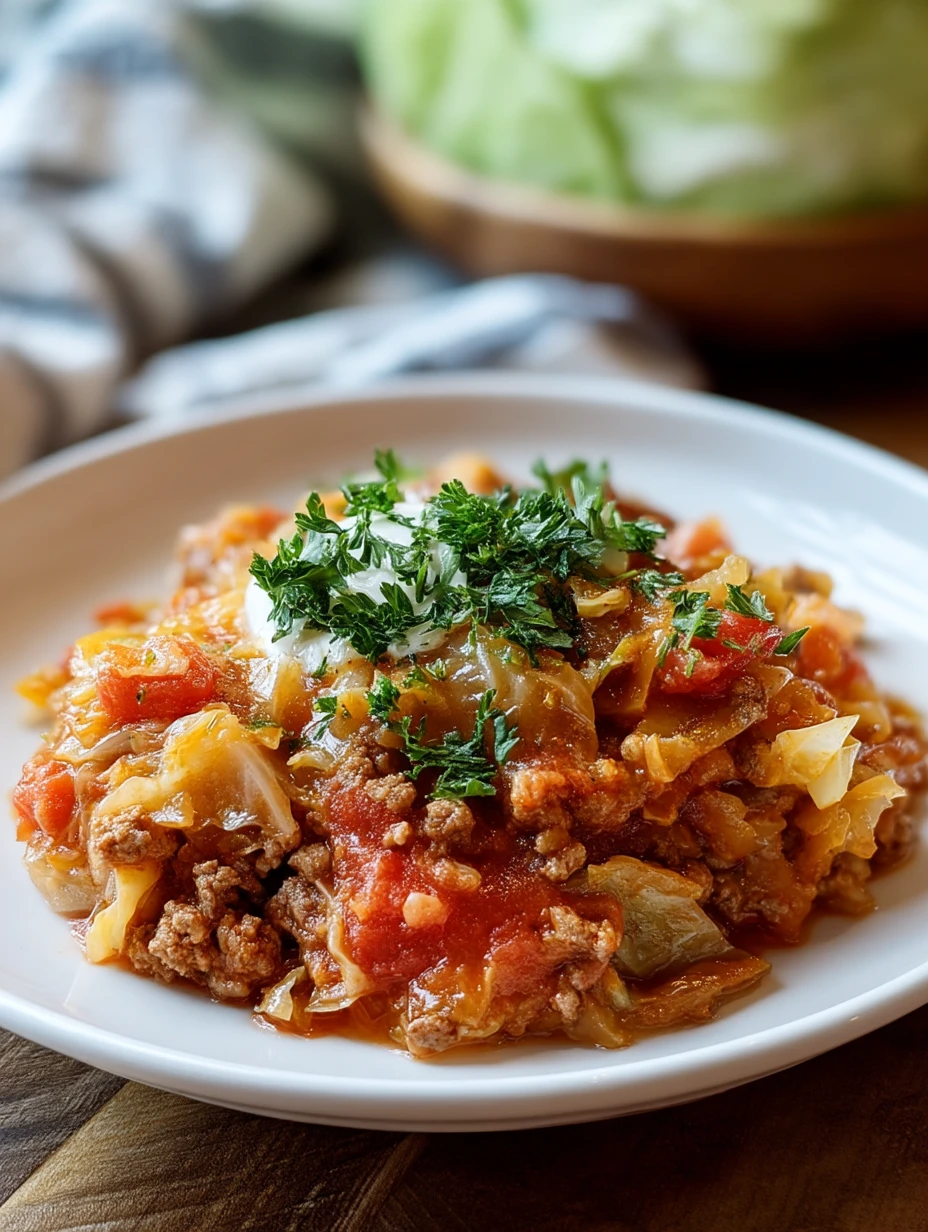 Crockpot Cabbage Roll Casserole