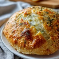 No-Knead Dill Gouda Artisan Bread