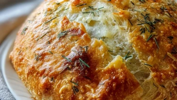 No-Knead Dill Gouda Artisan Bread