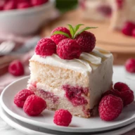 White Chocolate Raspberry Cake
