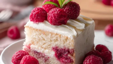 White Chocolate Raspberry Cake
