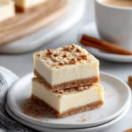 Eggnog Cheesecake Bars