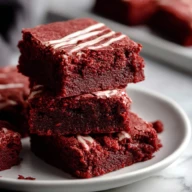 The Best Fudgy Red Velvet Brownies