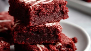 The Best Fudgy Red Velvet Brownies