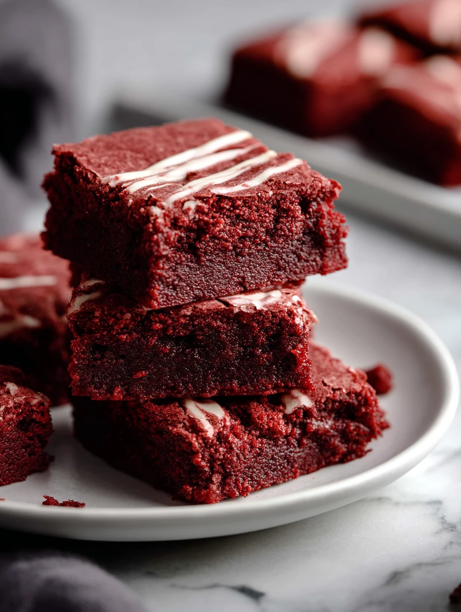 The Best Fudgy Red Velvet Brownies