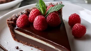 Elegant Chocolate Raspberry Tart with Ganache