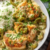 Flavorful Creamy Pepperoncini Chicken Skillet