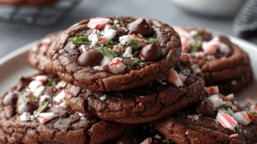 Double Chocolate Peppermint Cookies