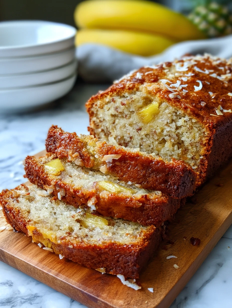 Coconut Pineapple Banana Bread