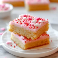 Valentine's Day Frosted Sugar Cookie Bars