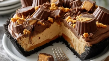 Giant Reese’s Peanut Butter Cup Pie