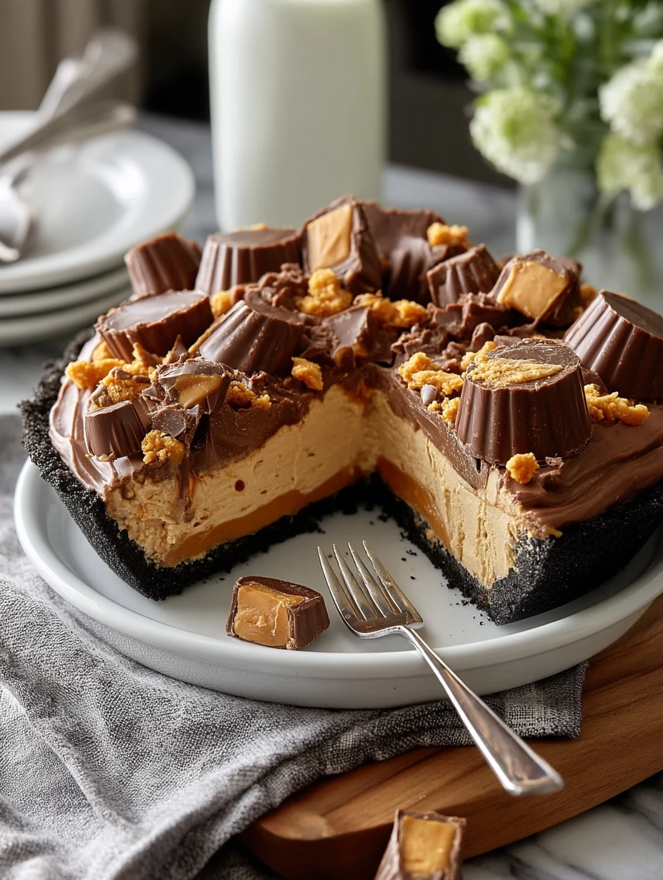 Giant Reese’s Peanut Butter Cup Pie