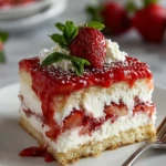Strawberries and Cream Dream Layer Cheesecake Cake