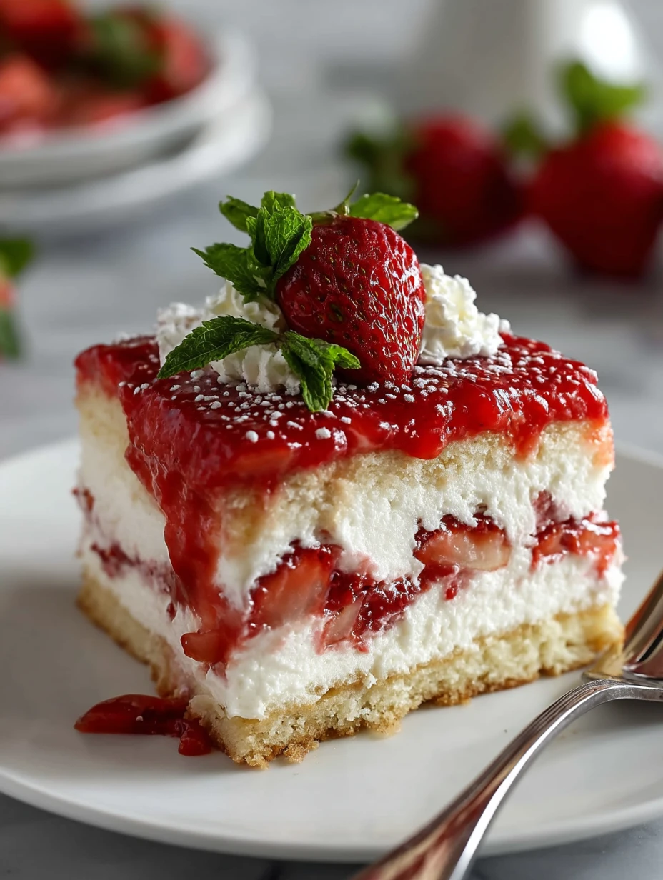 Strawberries and Cream Dream Layer Cheesecake Cake