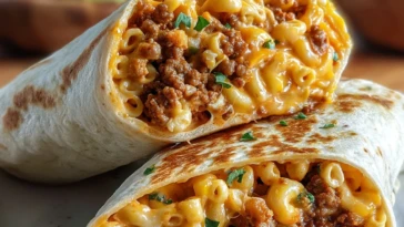 Sloppy Joe Mac & Cheese Wrap