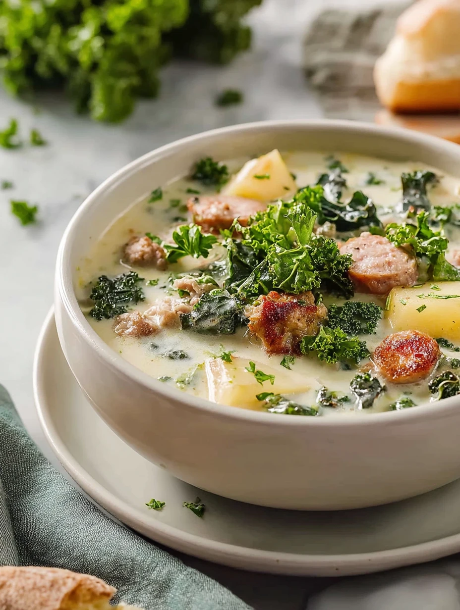 Creamy Crockpot Sausage Kale And Potato Soup