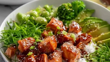 Flaky Teriyaki Salmon Bowls
