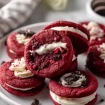 Homemade Red Velvet Oreo Cookies
