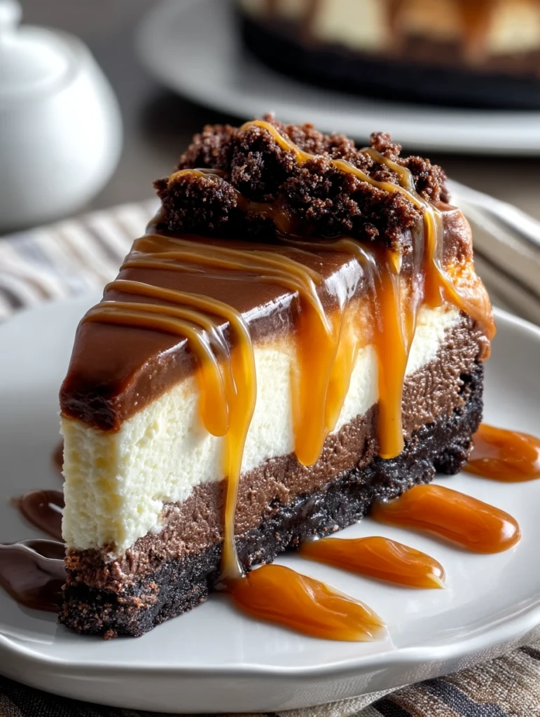 Caramel Brownie Cheesecake Bliss