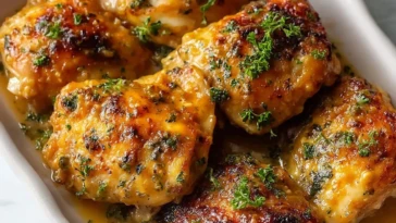 Classic Honey Mustard Chicken Thighs