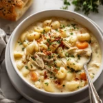 Creamy Chicken Macaroni Cheese Soup