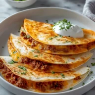 Easy Cheesy Ground Beef Quesadillas