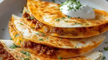 Easy Cheesy Ground Beef Quesadillas