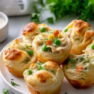 Easy Chicken Pot Pie Bites with Biscuits
