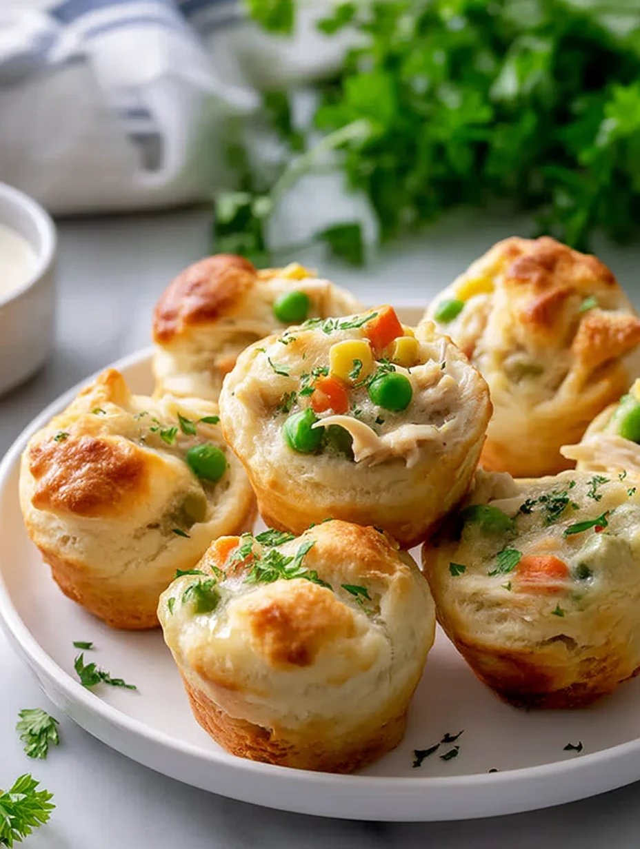 Easy Chicken Pot Pie Bites with Biscuits