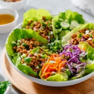 Healthy Ground Turkey Lettuce Wrap Bowls