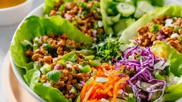 Healthy Ground Turkey Lettuce Wrap Bowls