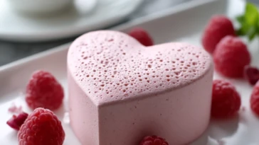 Heart-Shaped Raspberry Mousse