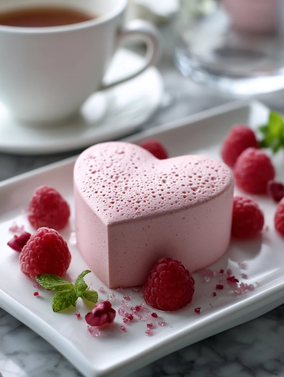 Heart-Shaped Raspberry Mousse
