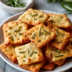 Homemade Parmesan Rosemary Crackers