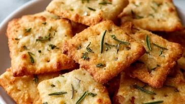 Homemade Parmesan Rosemary Crackers
