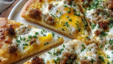 Sausage Gravy Breakfast Pizza