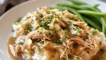 Slow Cooker Shredded Chicken and Gravy