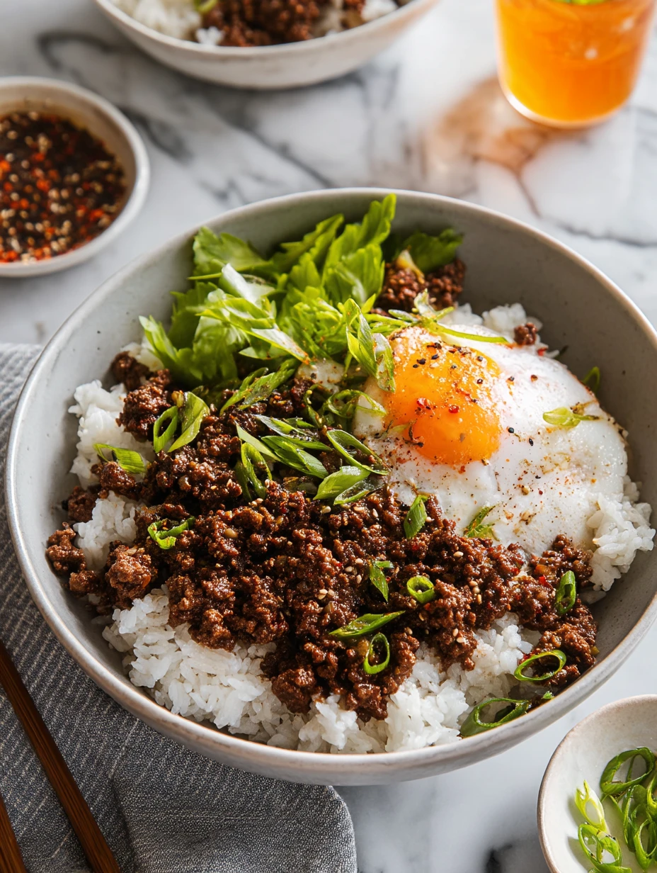 Quick and Easy Korean Ground Beef Bowl