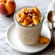 Peach Cobbler Overnight Oats