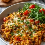 One-Pan Ground Beef Orzo Bake