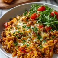 One-Pan Ground Beef Orzo Bake