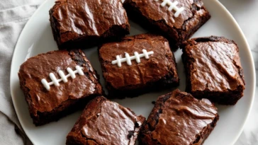 Fudgy Football Brownies
