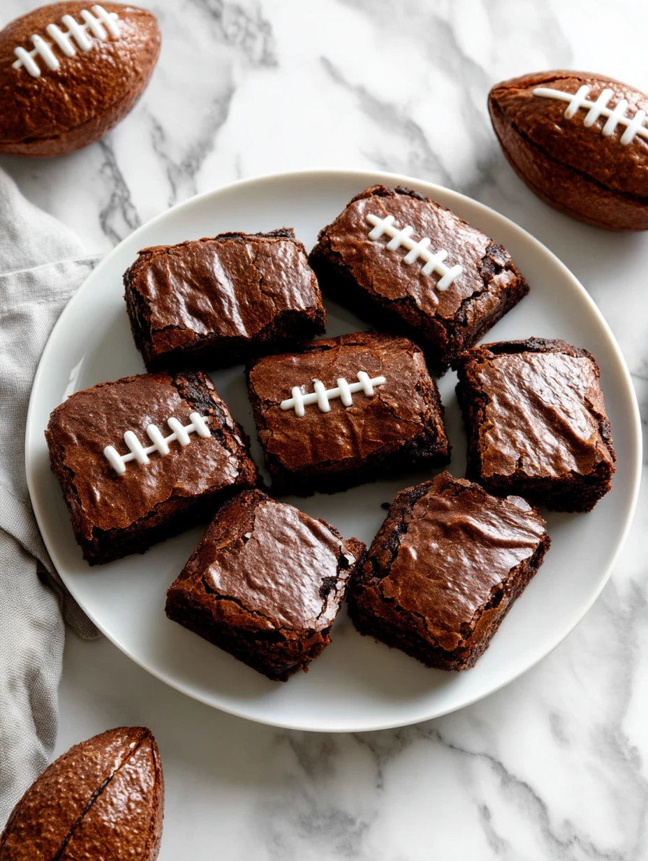 Fudgy Football Brownies