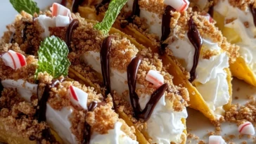 Christmas Cheesecake Tacos