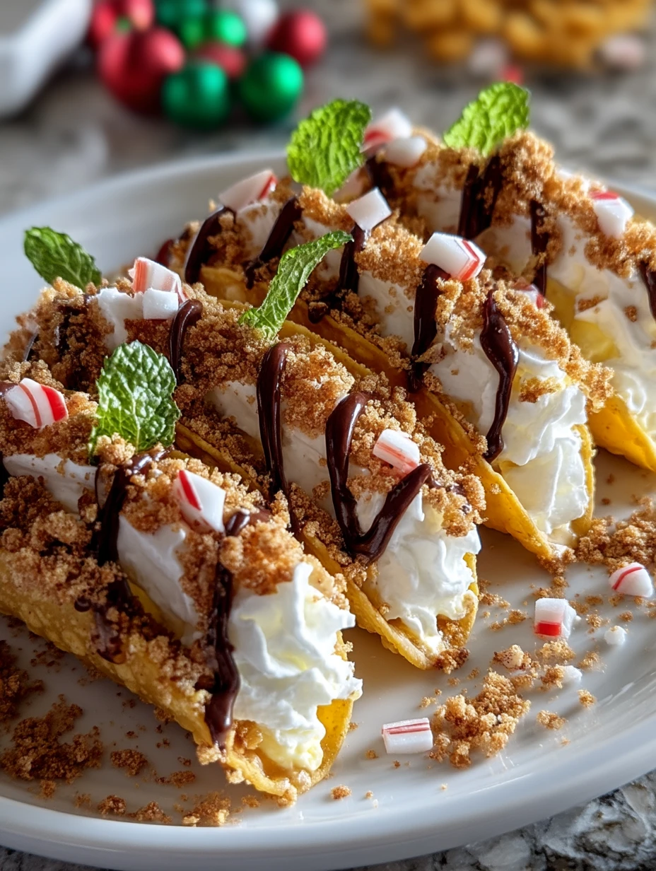 Christmas Cheesecake Tacos