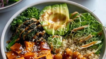 Miso Glazed Sweet Potato Buddha Bowl